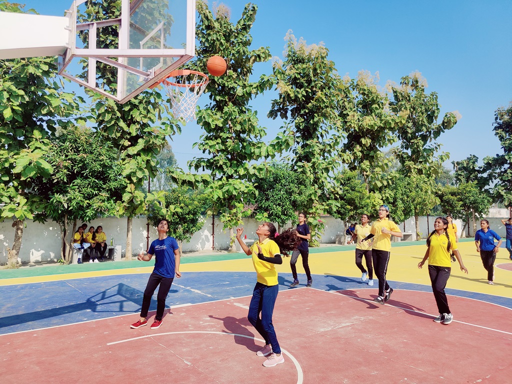 Kids playing at school